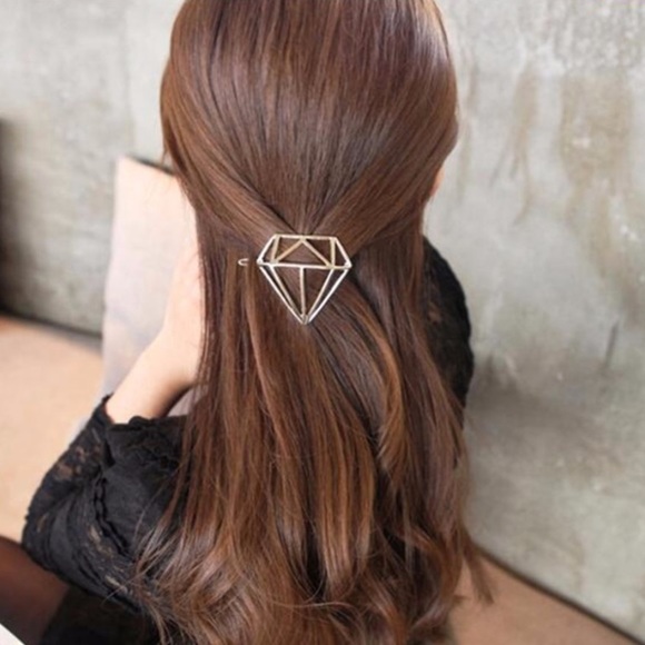 NEW Gold Diamond Hair Clip - Picture 2 of 2